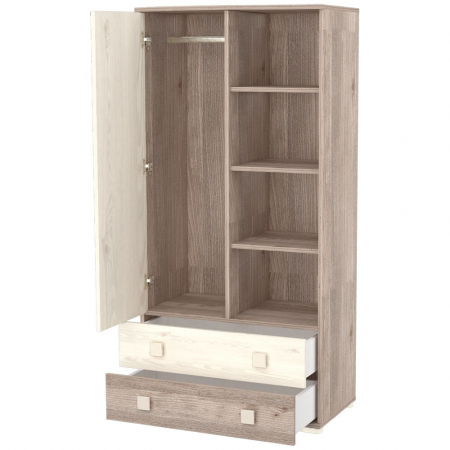 Dulap cu o usa si 2 sertare Hubners Sofia crem nisip [2]