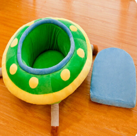 Fotoliu din plus, model centru de joaca, cu spatar detasabil, verde [6]