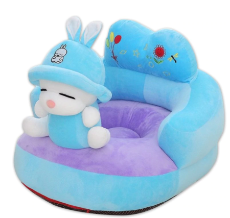 Mobilier camera copii - Fotoliu bebe spatar din plus Iepurasul Albastru