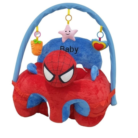 Mobilier camera copii - Fotoliu din Plus cu Spatar si aracada de jucarii-Spiderman