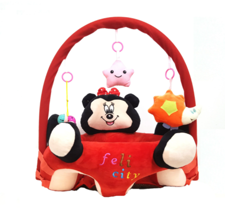 Fotoliu din plus cu spatar si centru de joaca, Minnie Mouse, Dimensiune 53 cm x 53 cm x 50 cm [1]