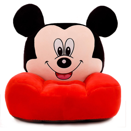 Mobilier camera copii - Fotoliu din plus Mickey,rosu cu negru