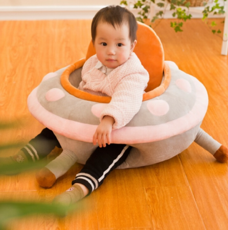 Fotoliu din plus, model centru de joaca, cu spatar detasabil, roz pudra [2]