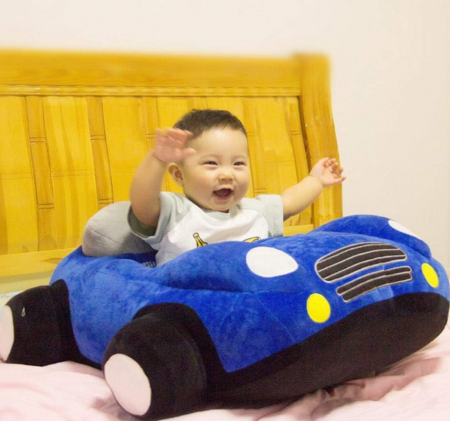 Fotoliu din plus, pentru copii, Albastru, +6 luni, Dimensiune 60 x70 x 25 cm [3]