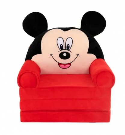 Mobilier camera copii - Fotoliu extensibil Mickey Mouse, 3 placi, recomandat 1-7 ani