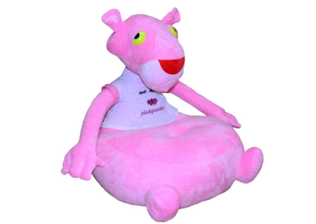 Mobilier camera copii - Fotoliu, pentru copii, din plus, Bubu-Still, model Pantera roz, 50x45x40cm