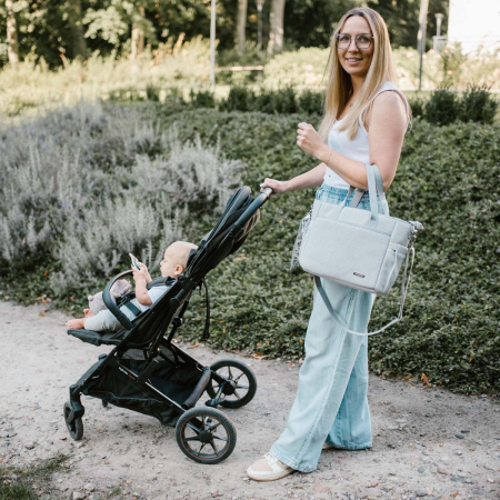 Geanta mame pentru carucior Carmen, gri, Babyono [9]