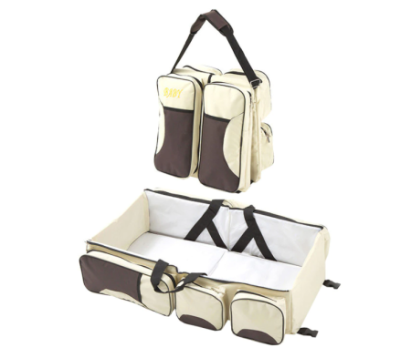 Patut bebe - Geanta multifunctionala calatorii 2 in 1  ,Bubu-Still® , se transforma in  geanta sau patut pentru bebe