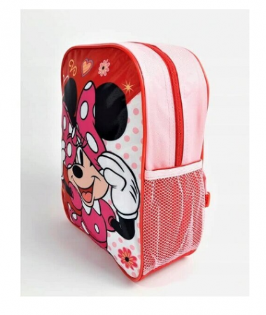 Ghiozdan Minnie Mouse, rosu cu floricele, 32x26x10cm [2]