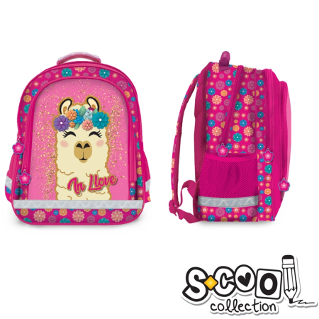 Ghiozdane - Ghiozdan Ergonomic LLAMA, 38x29x19,5cm - S-COOL