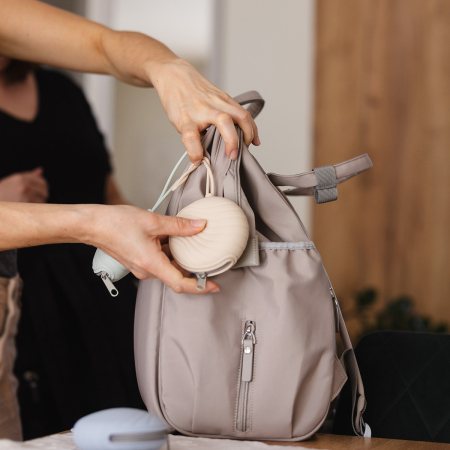 Husa protectie suzeta silicon, bej, Babyono [4]