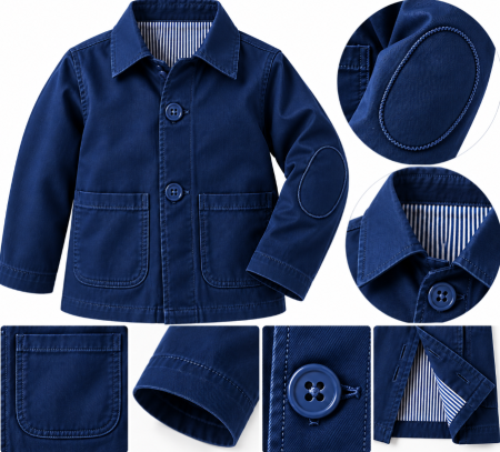 Geci - Jachetă casual pentru băieți – stil modern și confortabil, Bleumarin