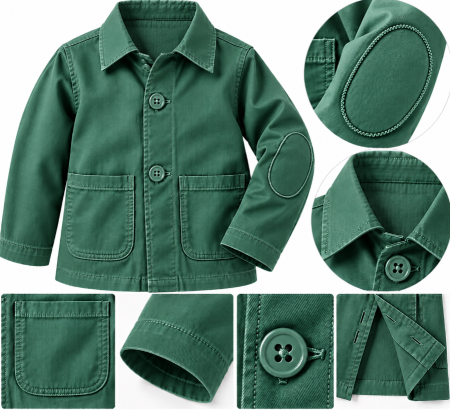 Geci - Jachetă casual pentru băieți – stil modern și confortabil, Verde