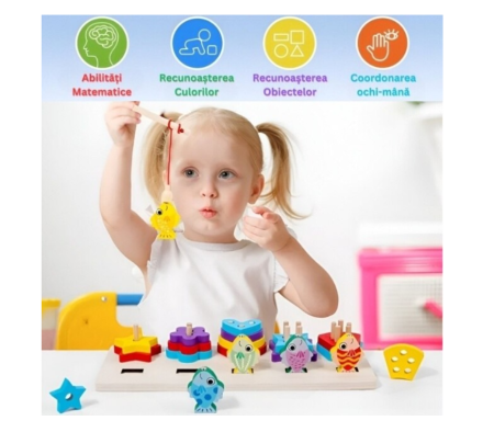 Joc Educativ de Pescuit si Sortare, Undita cu Magnet [2]