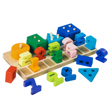 Jucarii tip Montessori - Joc educativ de potrivire, din lemn