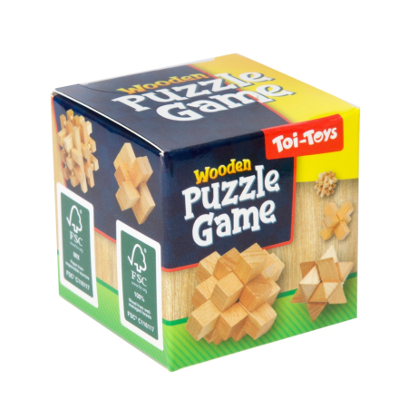 Jocuri educative si de societate - Joc puzzle 3D din lemn - Toi-Toys