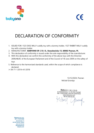 Jucarie atasament iepurasul Milly cu lant de suzeta Babyono [10]