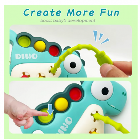 Jucarie de dentitie, senzoriala, siliconata, educativa, in forma de animalut, multicolora, Montessori [1]