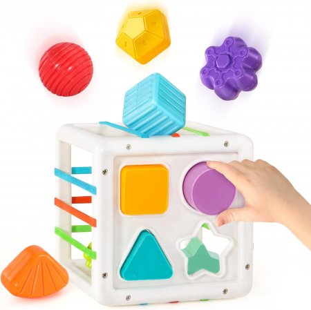 Jucarii tip Montessori - Jucarie de sortat, gama Montessori, cub educational