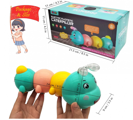 Jucărie electrică, omidă pentru bebeluși, se taraste si lumineaza [7]