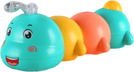 Jucarii interactive bebe - Jucărie electrică, omidă pentru bebeluși, se taraste si lumineaza