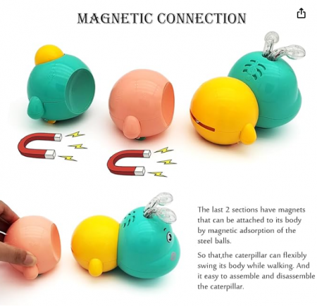 Jucărie electrică, omidă pentru bebeluși, se taraste si lumineaza [9]