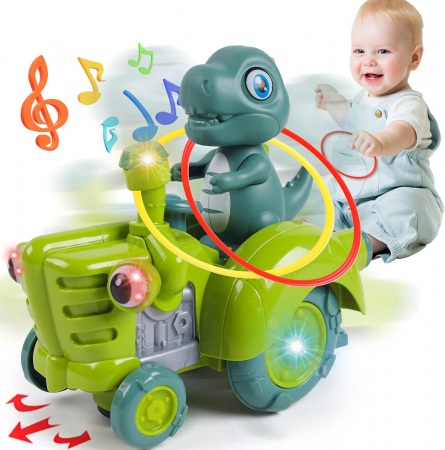 Jucarii interactive bebe - Jucarie electrica, pentru copii, cu lumini si sunete, schimbare automata de directie