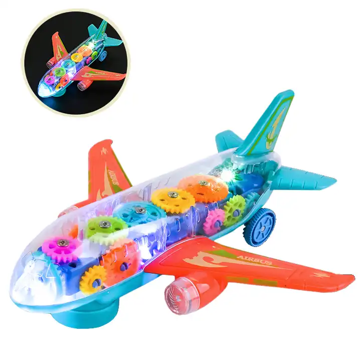 Jucarii interactive bebe - Jucarie interactiva, cu lumini si muzica, avion