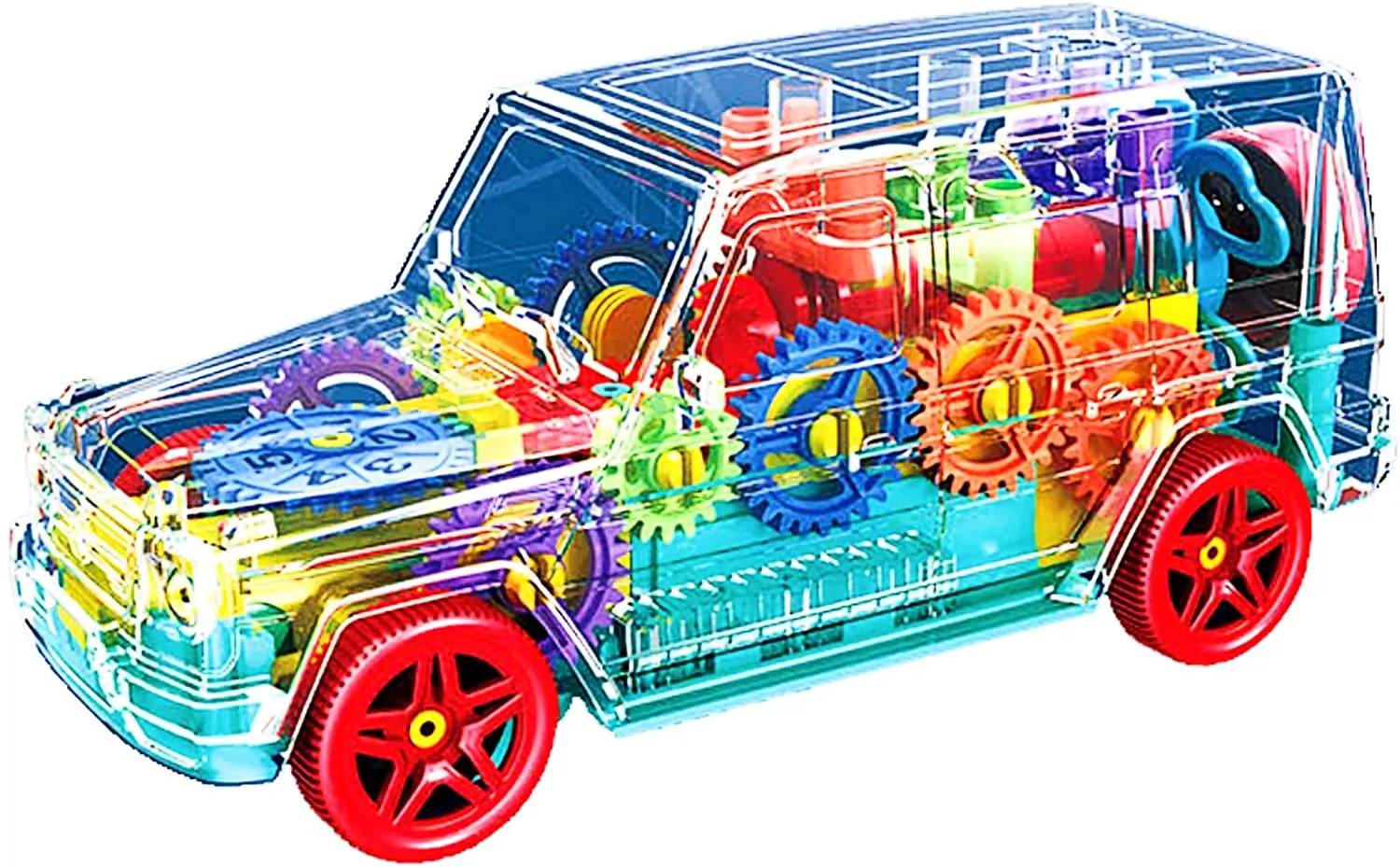 Jucarii tip Montessori - Jucarie interactiva, Gear Light Jeep