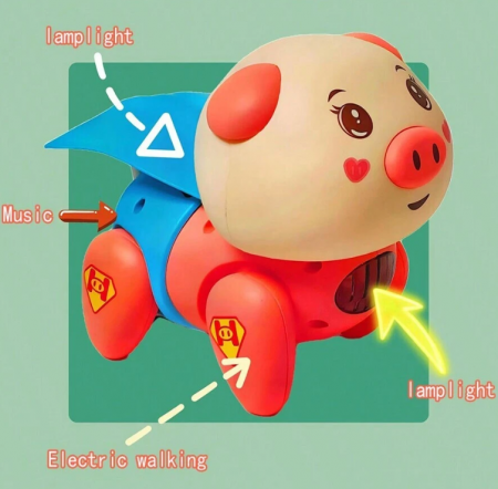 Jucarie interactiva, pentru bebelusi, Cu lumini si sunete, Superpurcelus [2]