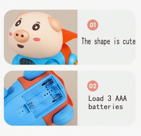 Jucarie interactiva, pentru bebelusi, Cu lumini si sunete, Superpurcelus [4]