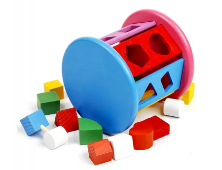 Jucarii interactive bebe - Jucarie Montessori, Cilindru cu forme de potrivit