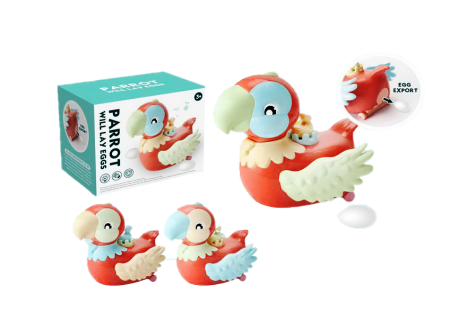 Jucarii interactive bebe - Jucarie papagal muzical care face oua