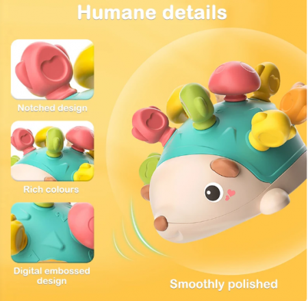 Jucarie senzoriala, Colectia Montessori, Descopera lumea cu prietenii, Arici interactiv [5]