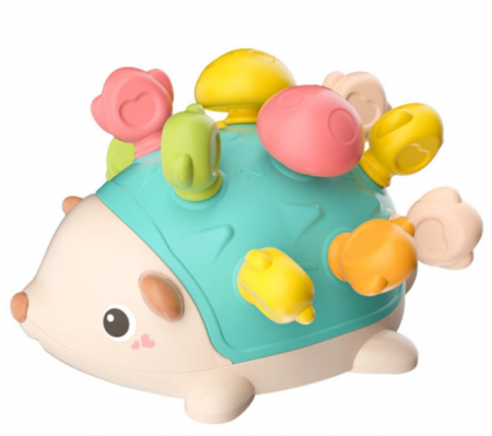 Jucarii tip Montessori - Jucarie senzoriala, Colectia Montessori, Descopera lumea cu prietenii, Arici interactiv