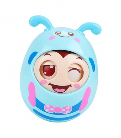 Jucarii tip Montessori - Jucarie senzoriala si interactiva pentru bebelusi, bila cu mimica