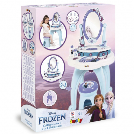 Jucarie Smoby Masuta de machiaj Frozen Hairdresser 2 in 1 [3]