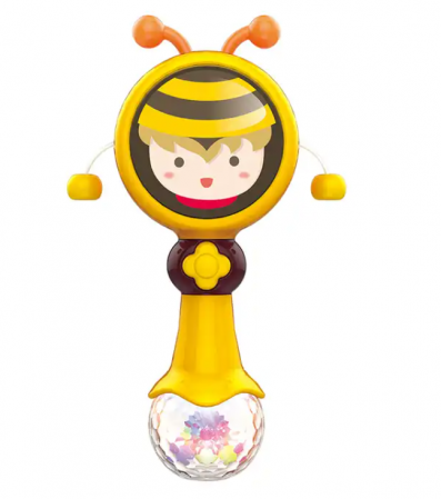 Jucarii interactive bebe - Jucarie zornaitoare, cu lumini, albinuta