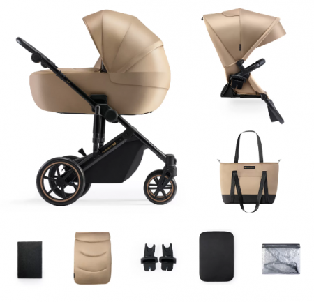 Carucior 2 in 1 - Kinderkraft, Prime 2, carucior multifunctional 2in1, Sandrose Beige