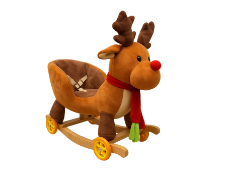 Balansoare si Leagane - Leagan, Cu spatar, 2 in 1, Functie de mergator si balansoar, Ren