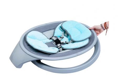 Leagan Electric Inteligent Portabil W5 BUF BOOF, Multifunctional, Conexiune Bluetooth, 5 Module miscare, Telecomanda, Functie EasyTouch, albastru [4]