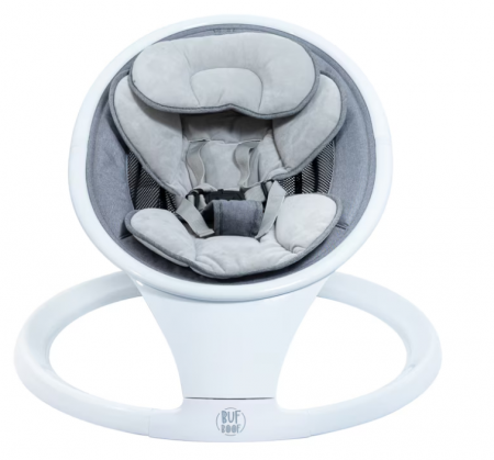 Balansoare si Leagane - Leagan Electric Inteligent Portabil W5 BUF BOOF, Multifunctional, Conexiune Bluetooth, 5 Module miscare, Telecomanda, Functie EasyTouch, gri