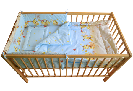 Lenjerie MyKids Albinuta Albastru 4 Piese 140x70 [2]