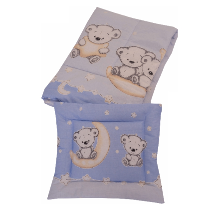 Lenjerie MyKids Bear On Moon Blue M1 4+1 Piese 120x60 [2]