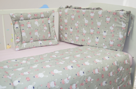 Lenjerie MyKids Dancing Bunny 4 Piese 120x60 [3]