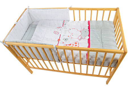 Lenjerie MyKids My Zoo Rosu 4+1 Piese 120x60 cm [1]