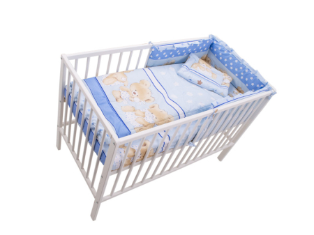 Lenjerii 4 piese - Lenjerie MyKids Teddy Hug Blue M2 4 Piese 120x60