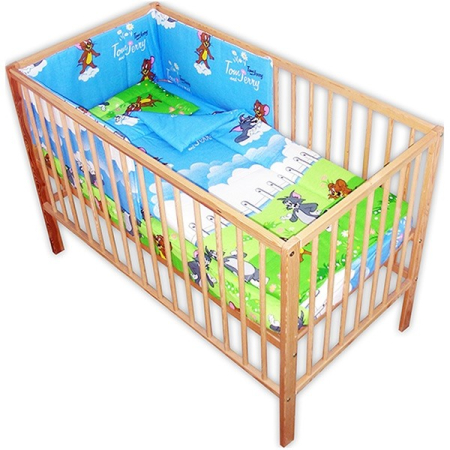 Lenjerii 4 piese - Lenjerie patut  Pisica si Soricel 4 piese albastru