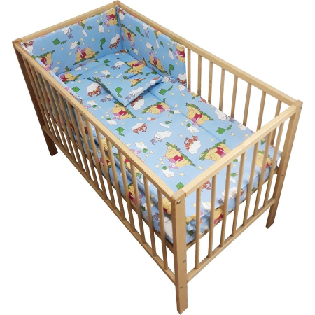 Lenjerii 4 piese - Lenjerie patut  Ursuletul si amicii 4 piese albastru