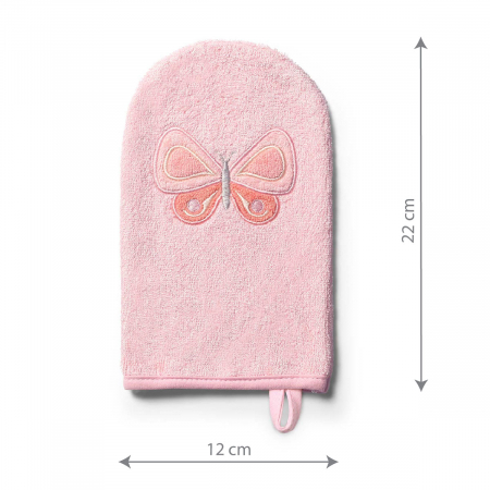 Manusa de baie din fibra de bambus Babyono roz [3]